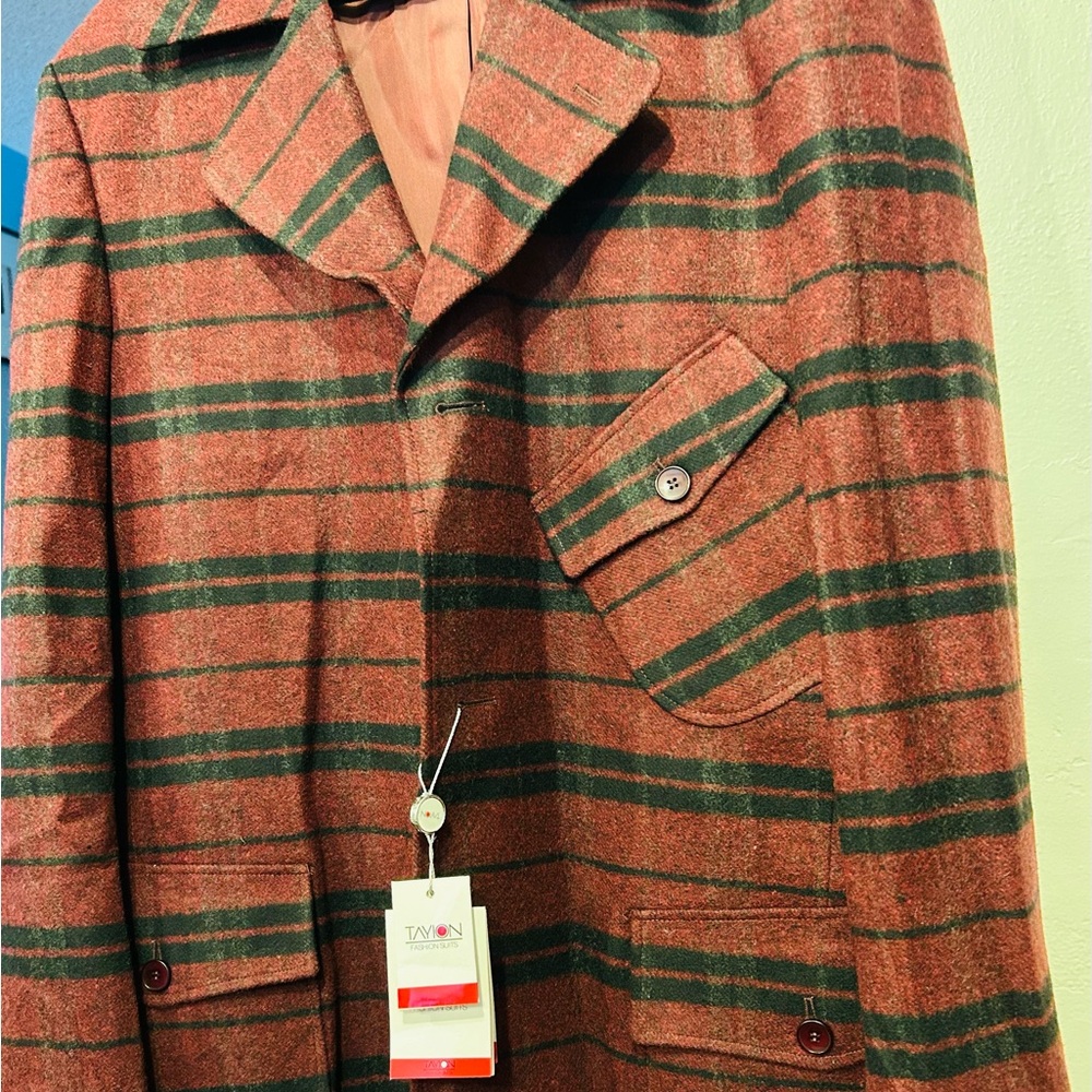 Designer plaid Coat.
